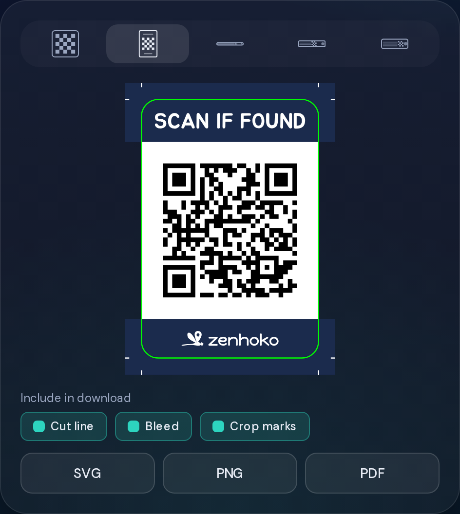 Style picker showing mini-icon previews of each sticker style
